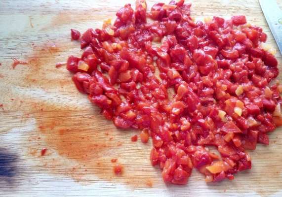 Сырая овощная икра
